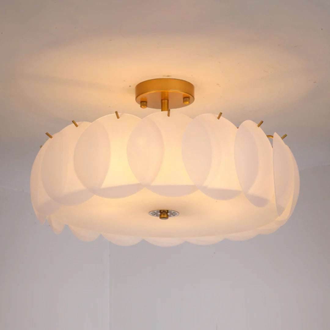 Light Luxury Round Glass Ceiling Lamp - Nuvé