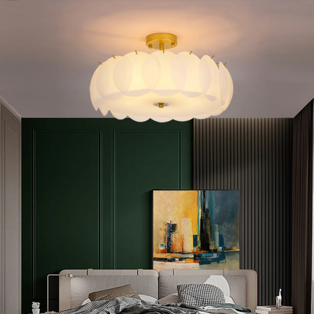 Light Luxury Round Glass Ceiling Lamp - Nuvé
