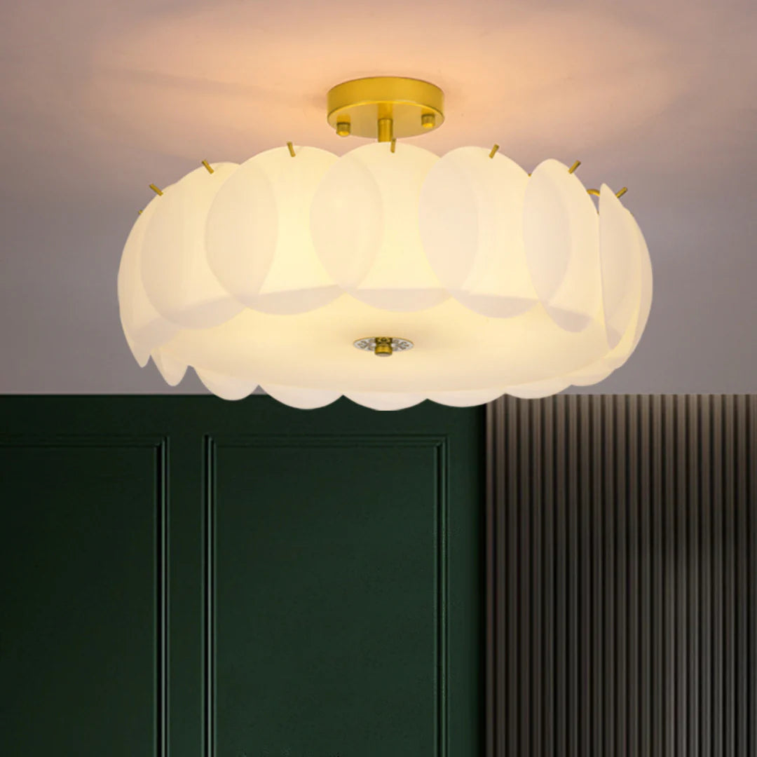 Light Luxury Round Glass Ceiling Lamp - Nuvé