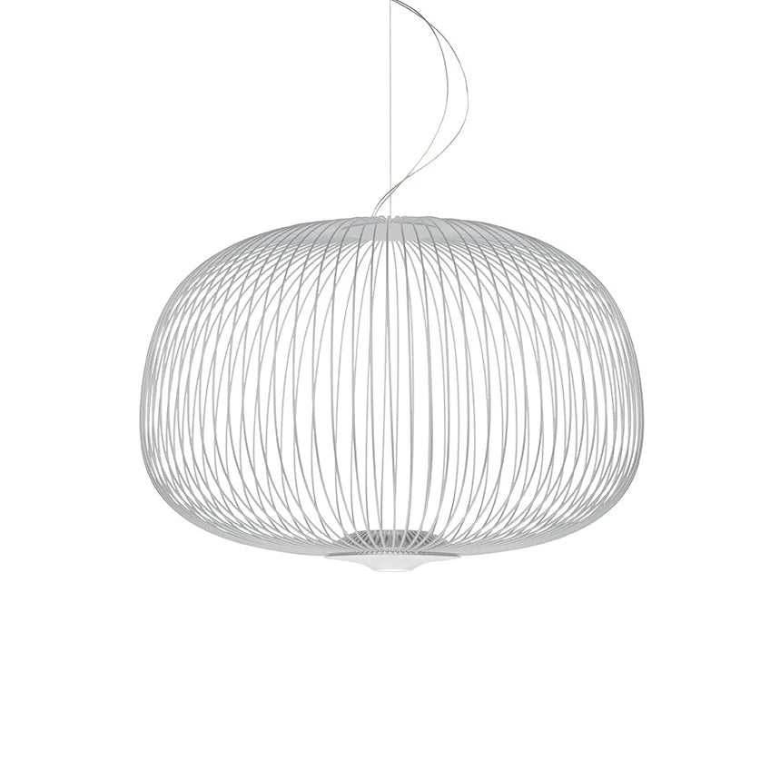 Lightweight spokes-shaped pendant lamp by korewolamp with a modern cage design, ideal for contemporary interior lighting.