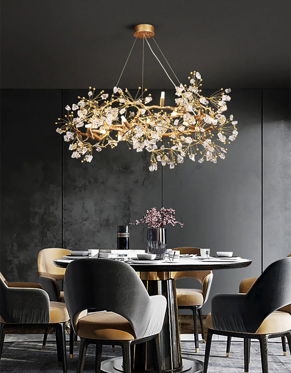 Lorna Berry Branch Shape Glass Chandelier - Nuvé