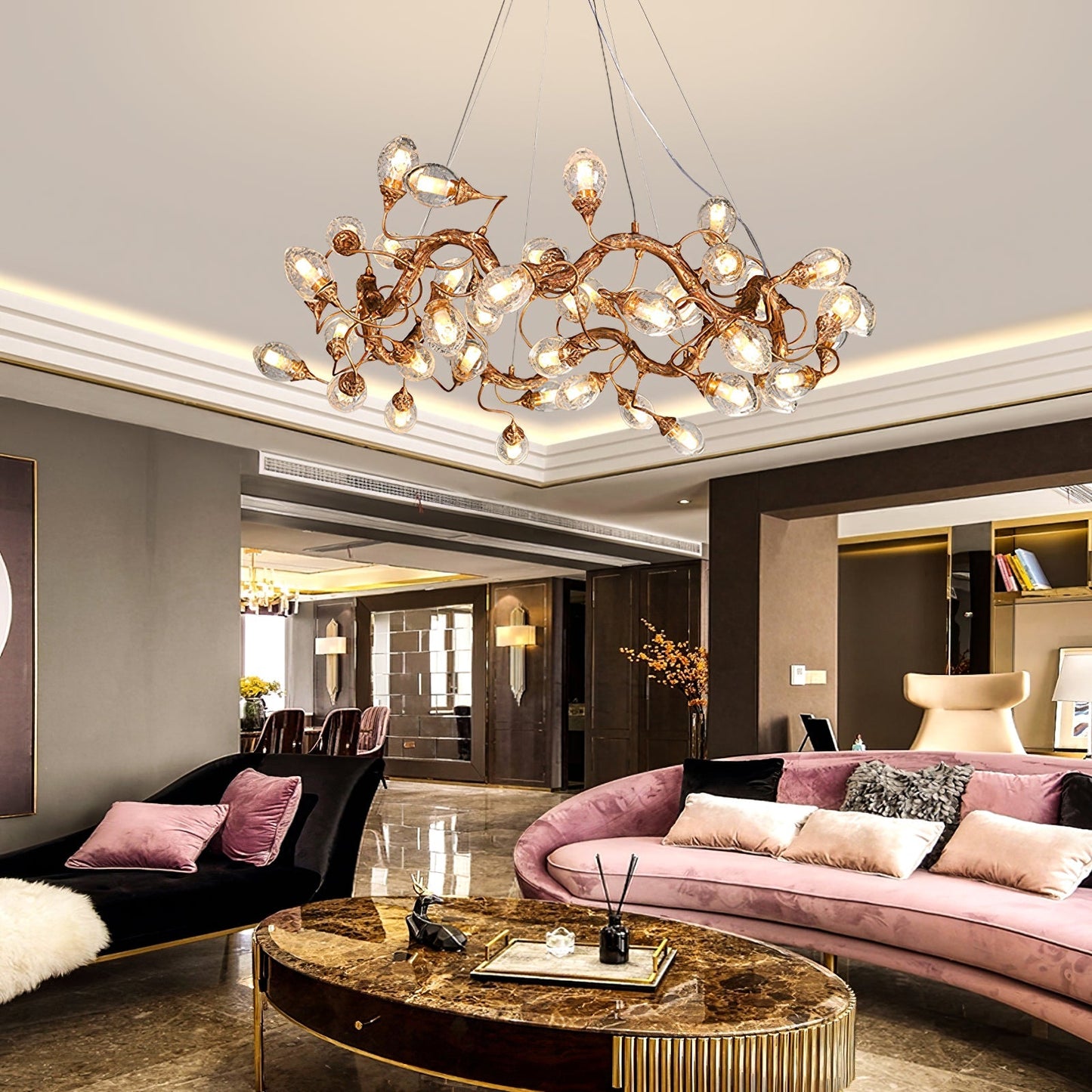 Lotus Brass Chandeliers - Nuvé