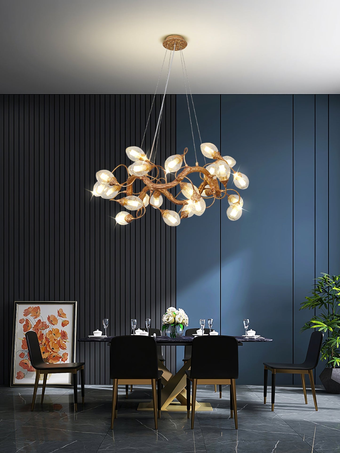 Lotus Brass Chandeliers - Nuvé
