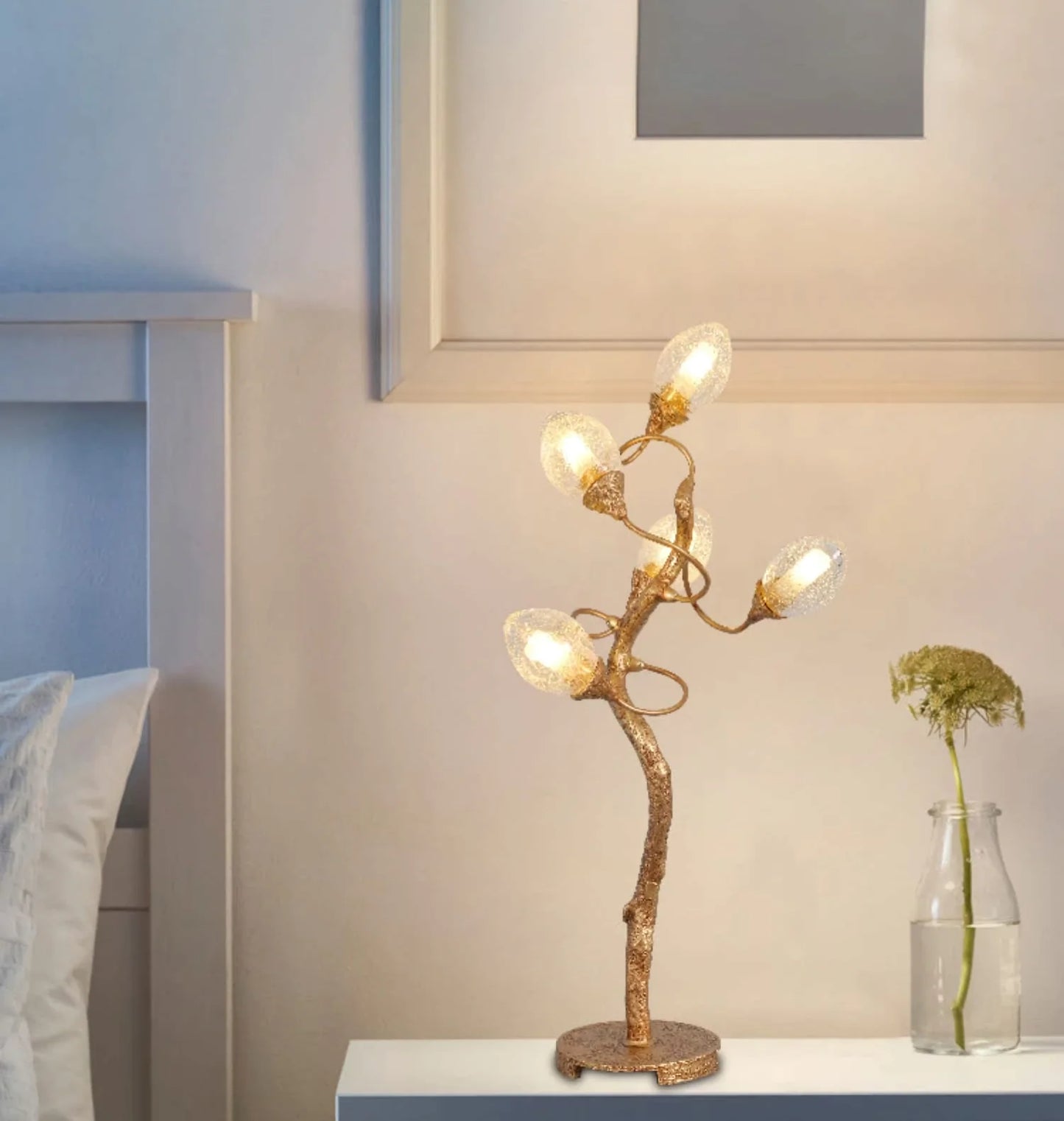 Lotus Brass Table Lamp - Nuvé