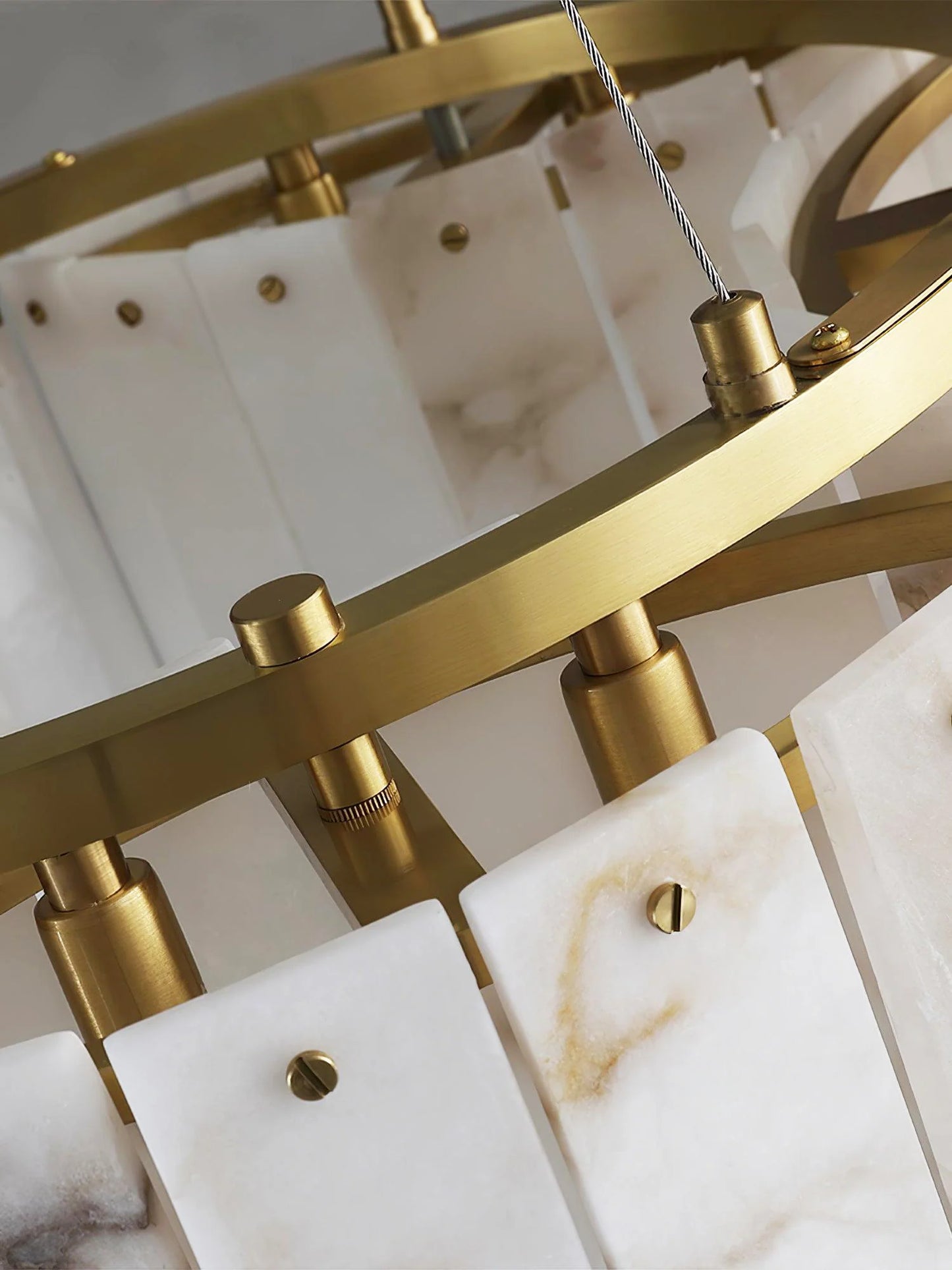 Luxe White Alabaster Ceiling Lamp - Nuvé