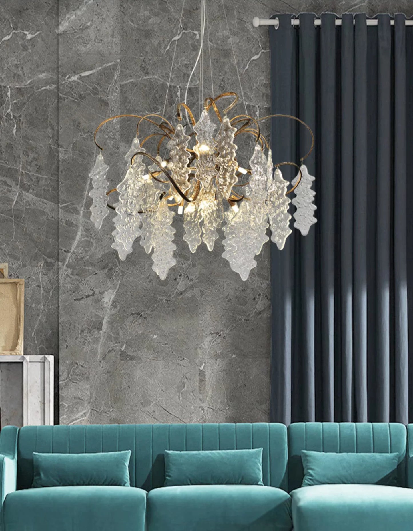 Luxury Niagara Round Glass Chandelier - Nuvé