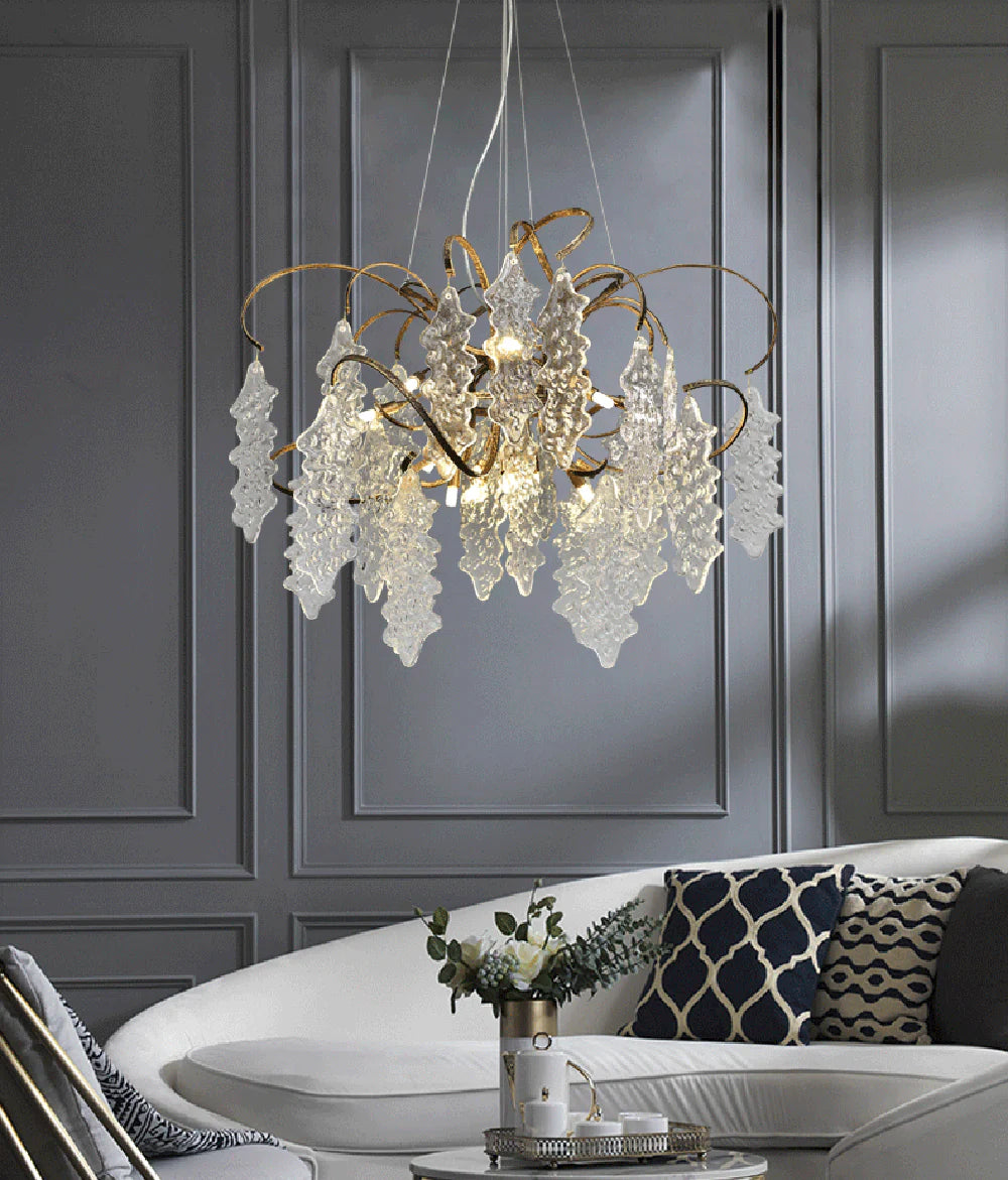 Luxury Niagara Round Glass Chandelier - Nuvé