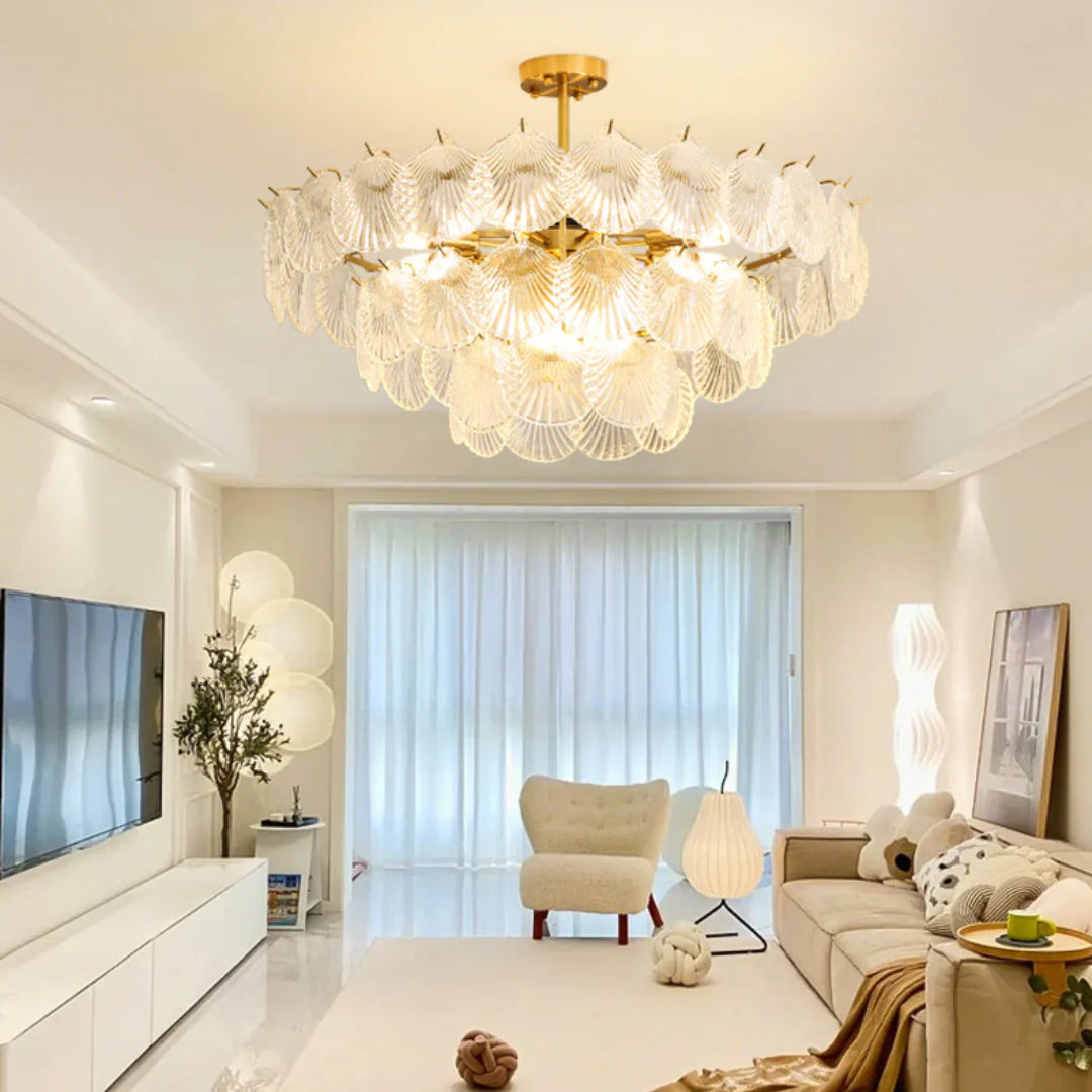 Luxury Shell Glass Chandelier - Nuvé