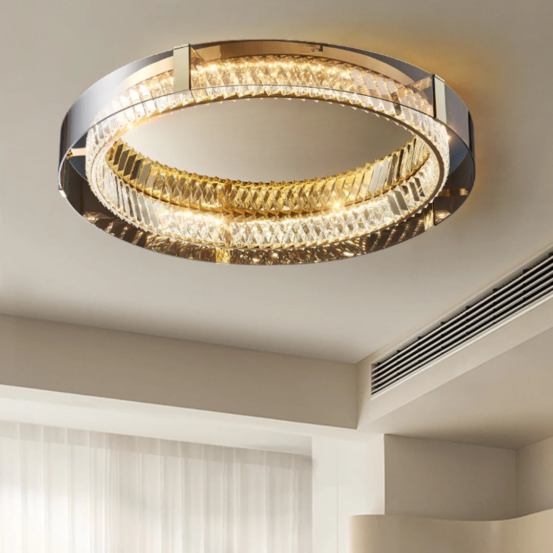 Plafonnier Glass Crystal Ceiling Light - Nuvé