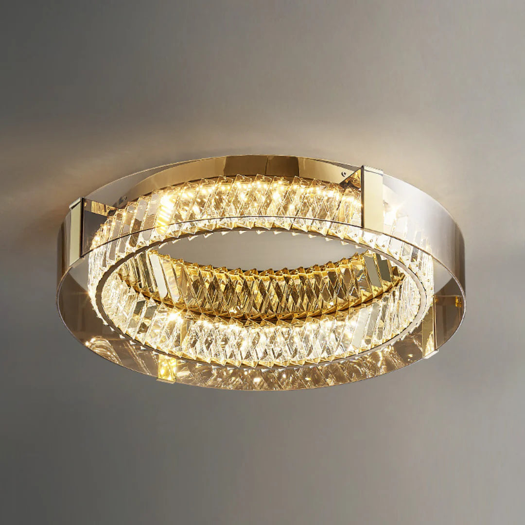Plafonnier Glass Crystal Ceiling Light - Nuvé