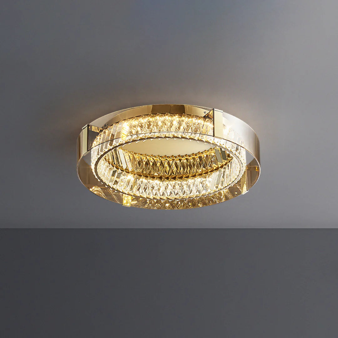 Plafonnier Glass Crystal Ceiling Light - Nuvé