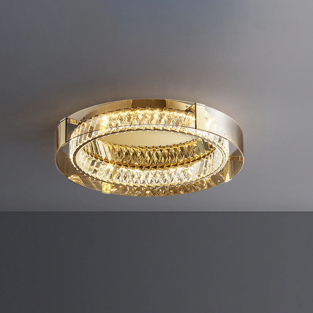 Plafonnier Glass Crystal Ceiling Light - Nuvé