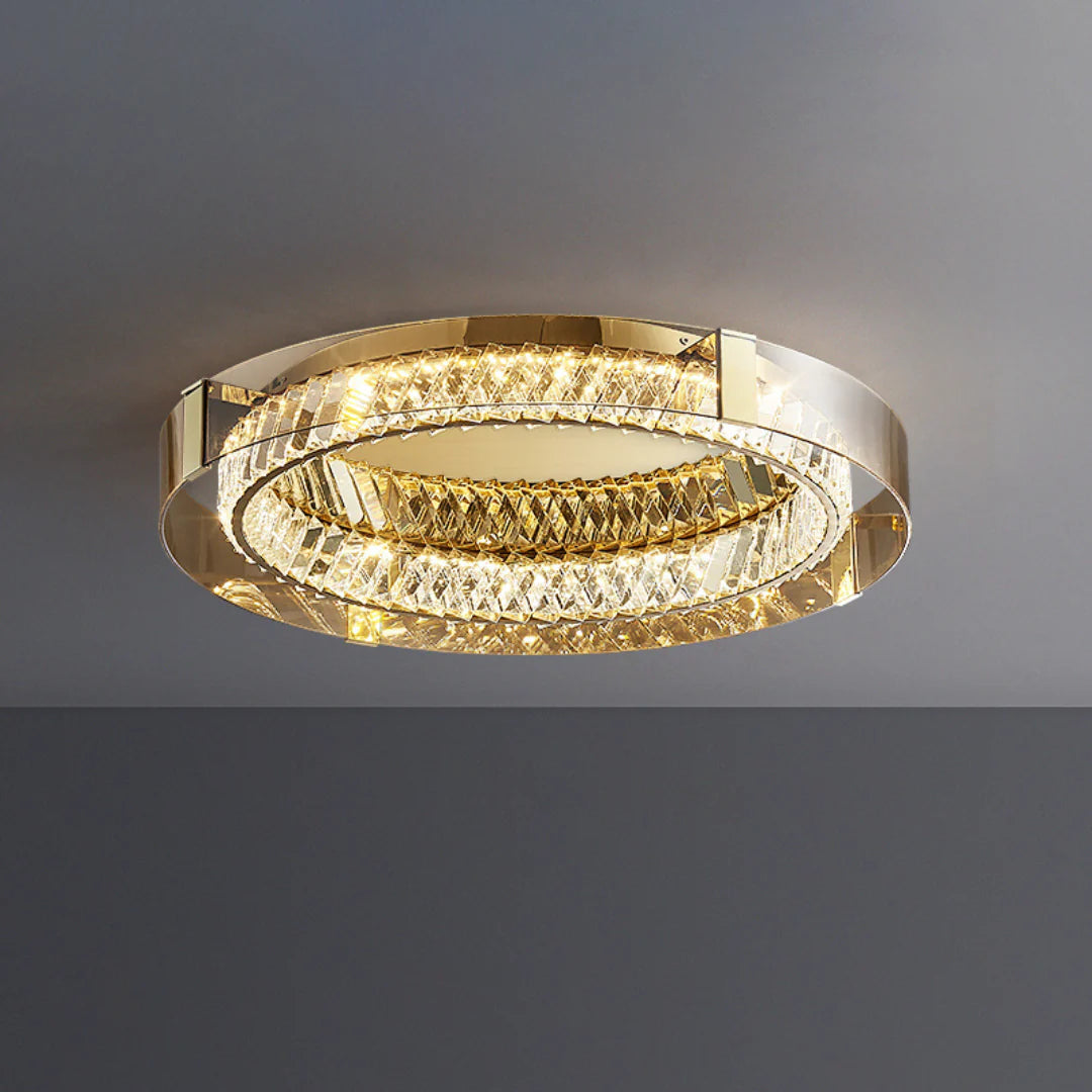 Plafonnier Glass Crystal Ceiling Light - Nuvé