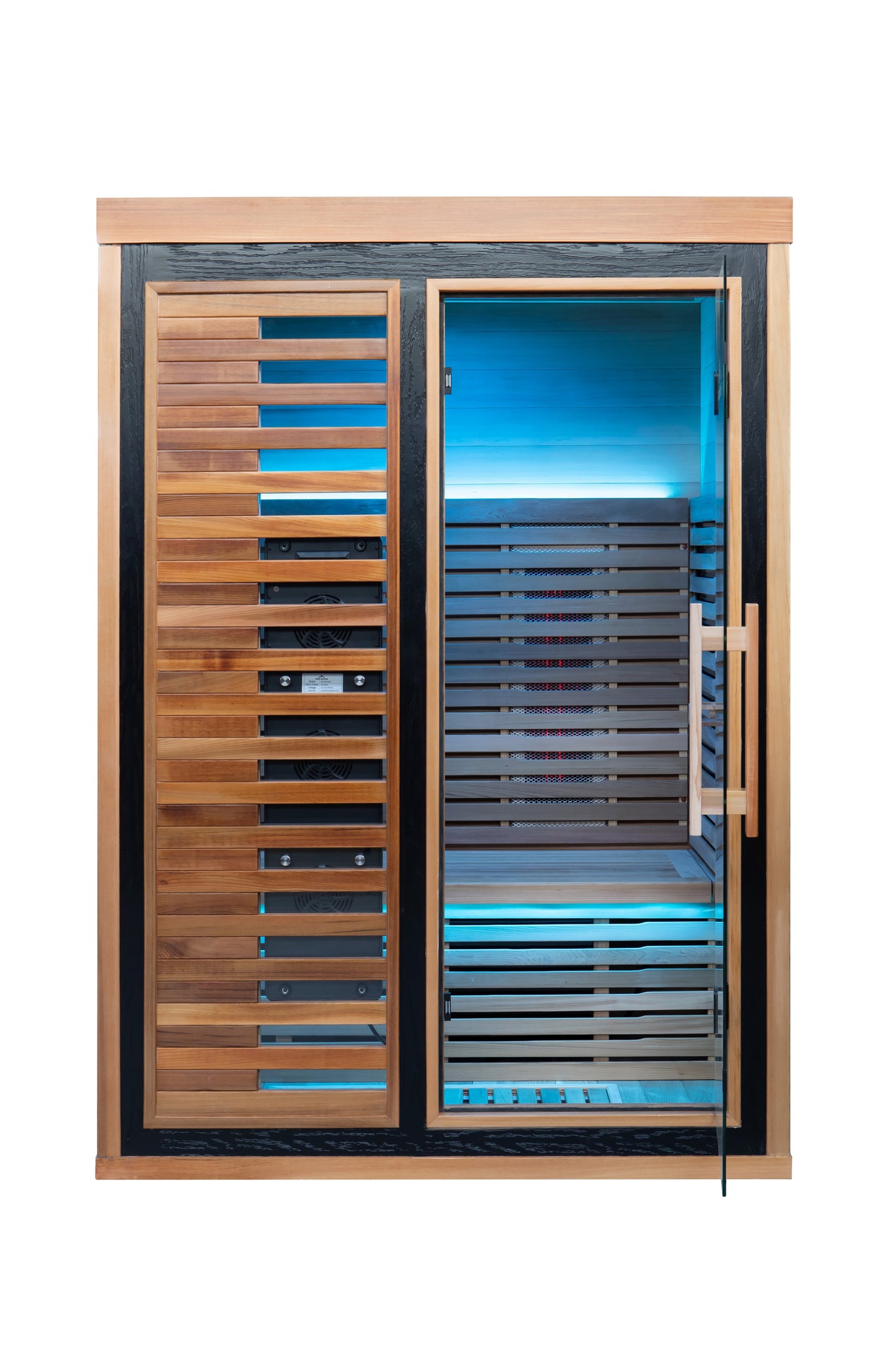 Peak Saunas Fuji 2-Person Full Spectrum Infrared Sauna with XL Medical-Grade Red Light Therapy & Smart WiFi App Control - Nuvé