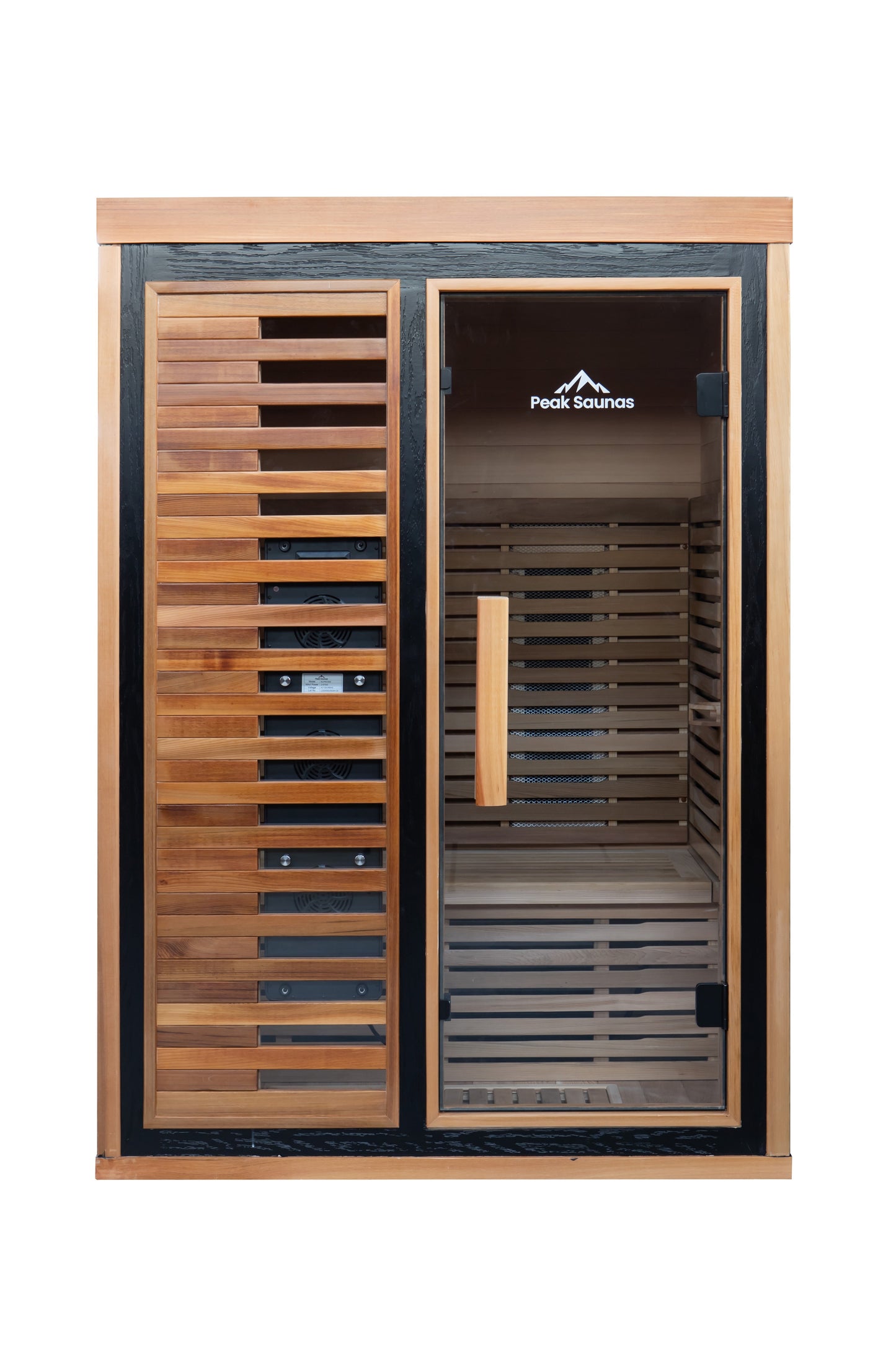Peak Saunas Fuji 2-Person Full Spectrum Infrared Sauna with XL Medical-Grade Red Light Therapy & Smart WiFi App Control - Nuvé
