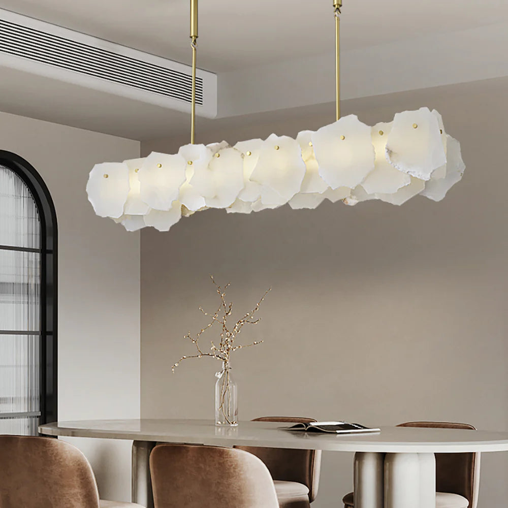 Linear Magari Alabaster Chandelier - Nuvé