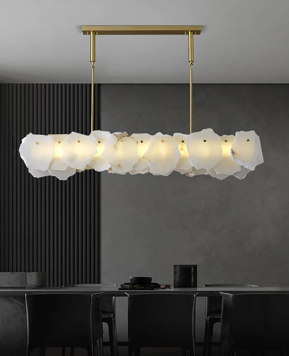 Linear Magari Alabaster Chandelier - Nuvé
