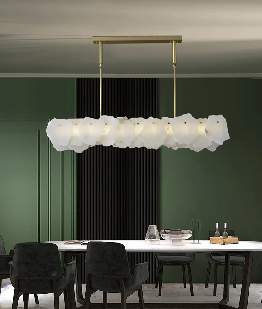 Linear Magari Alabaster Chandelier - Nuvé