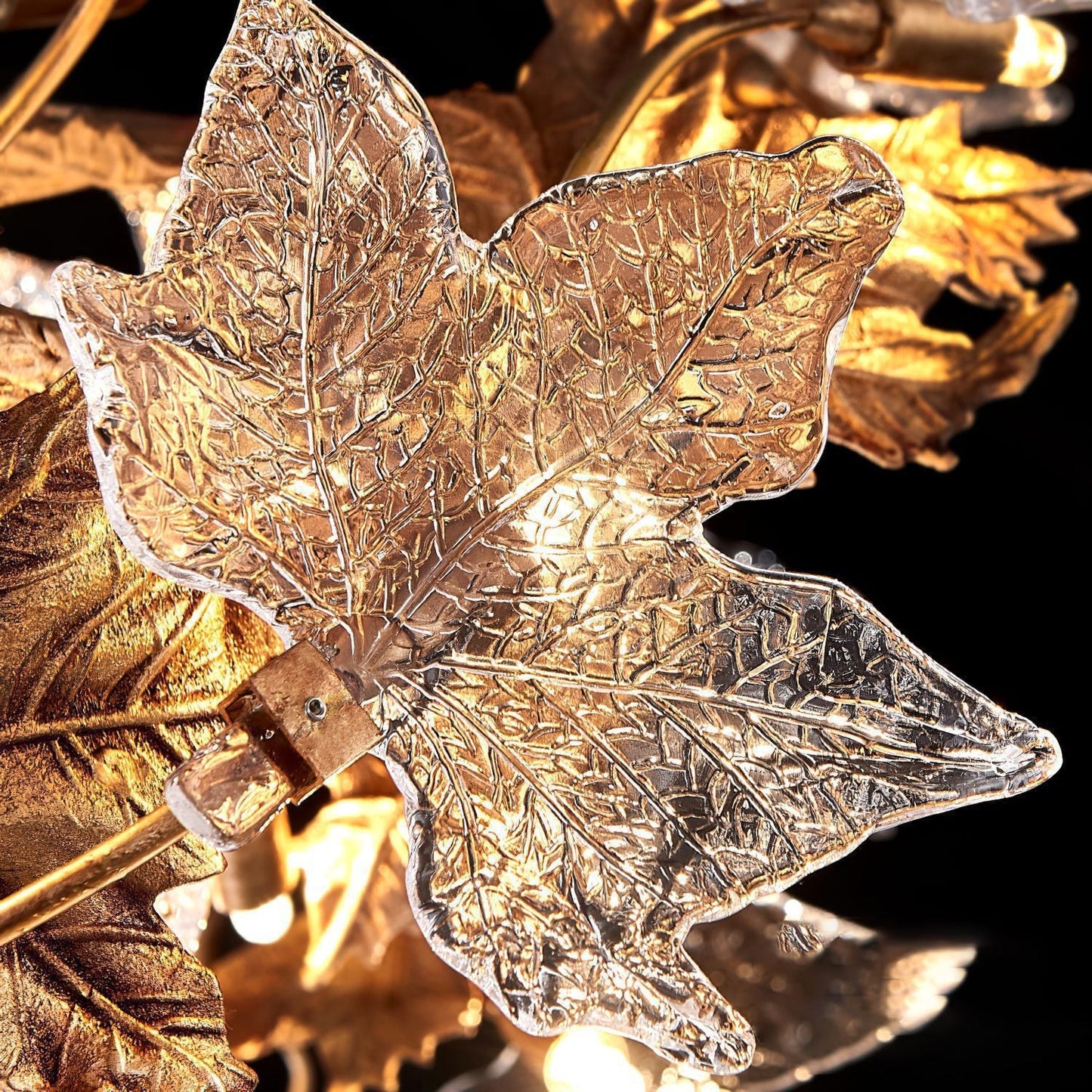 Maple Leaf Brass Chandelier - Nuvé