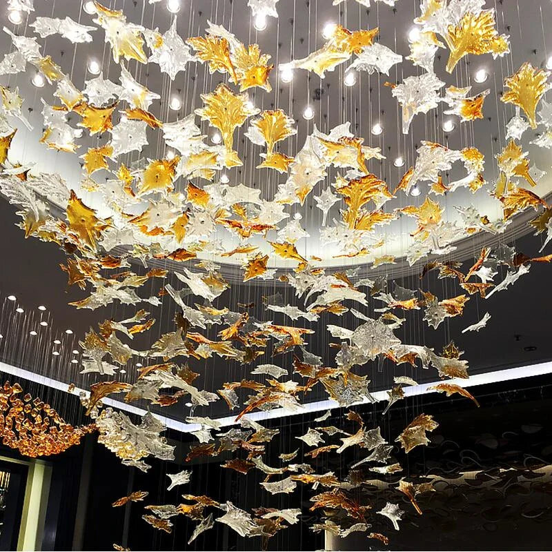 Maple Leaf Glass Chandelier - Nuvé