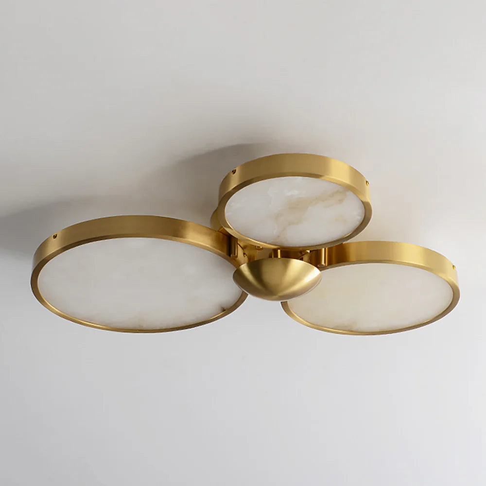 Alabaster 3 Heads Disc Ceiling Light - Nuvé