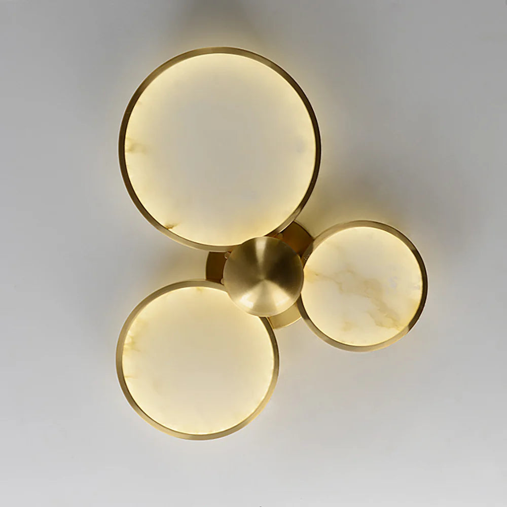 Alabaster 3 Heads Disc Ceiling Light - Nuvé