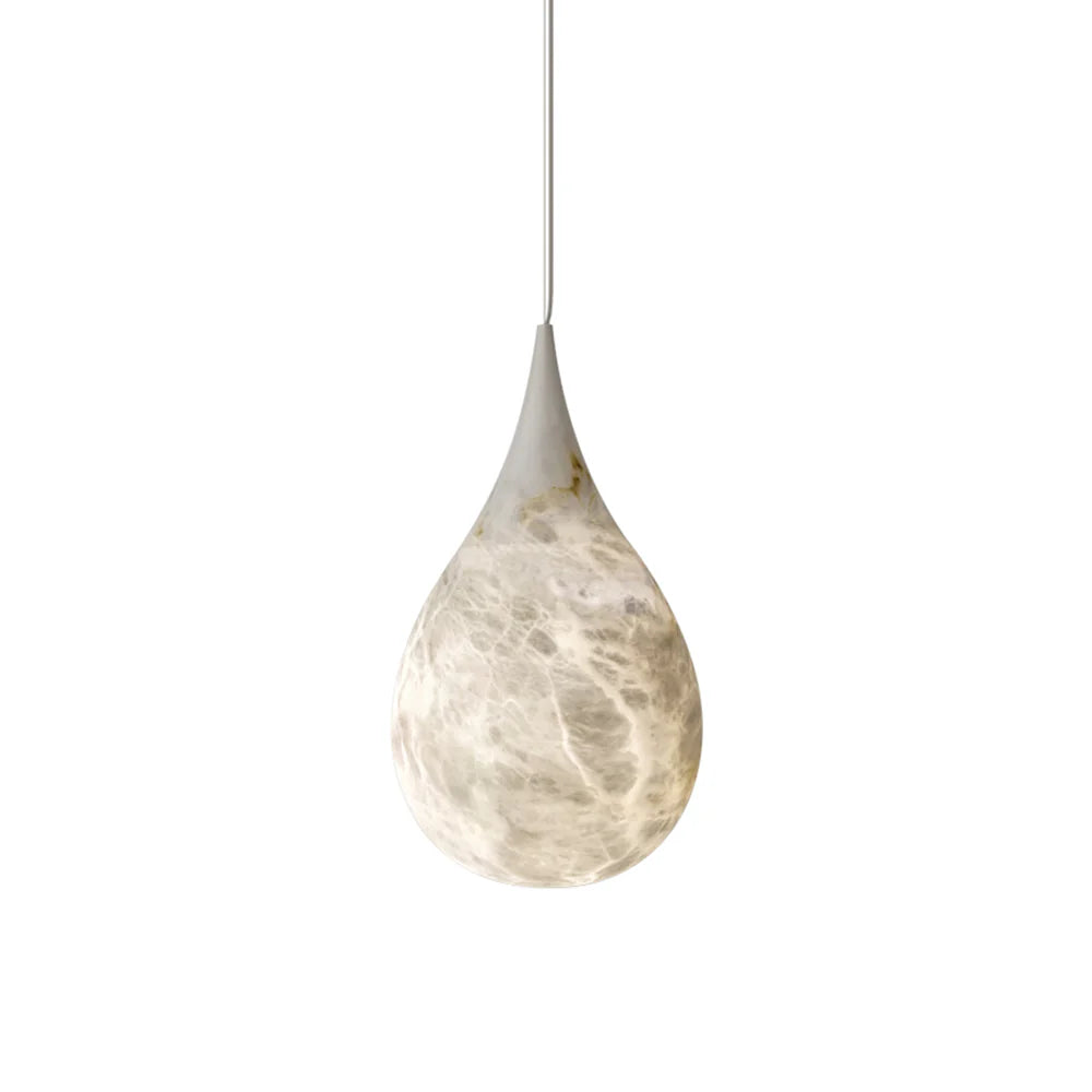 Alabaster White Raindrop Pendant Light - Nuvé