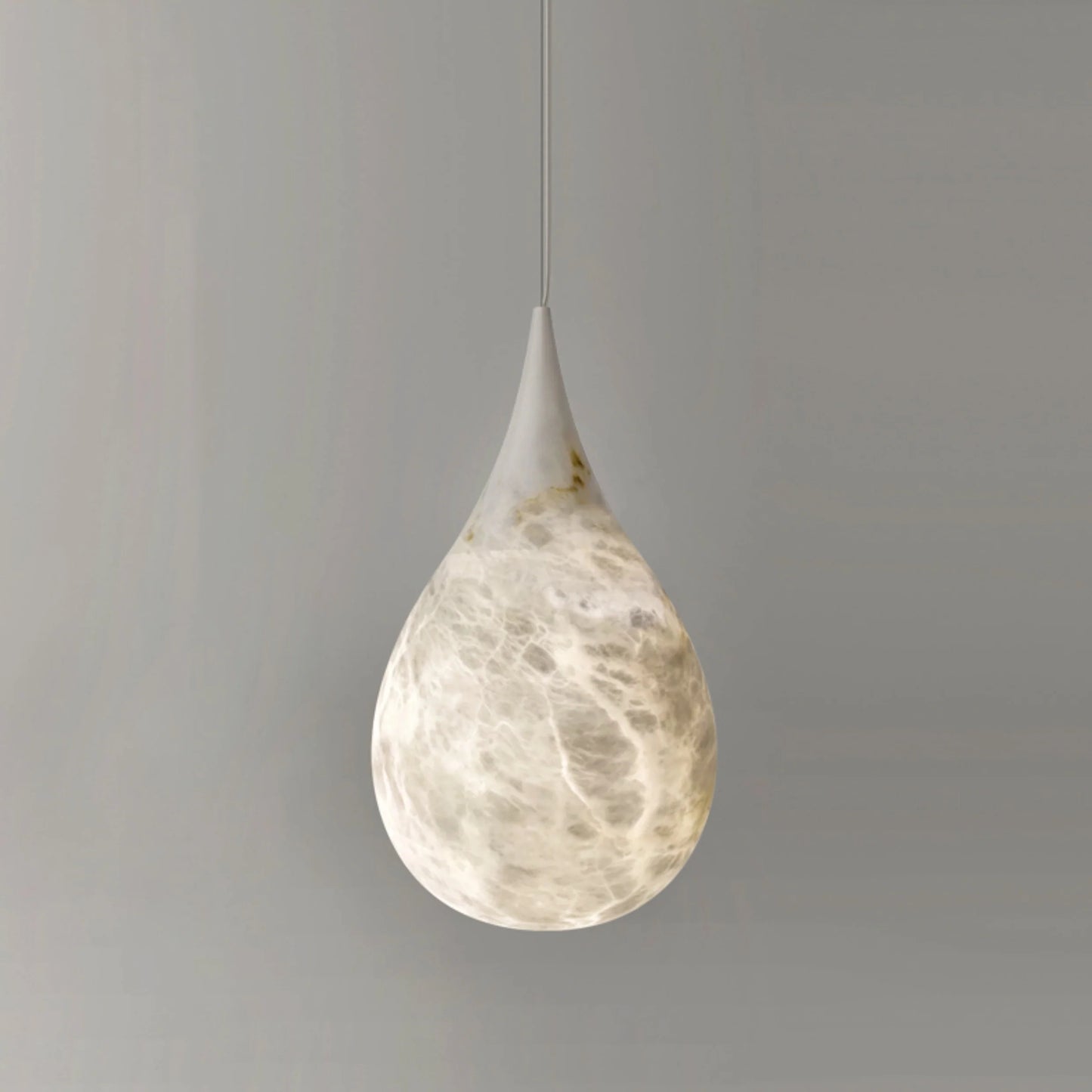 Alabaster White Raindrop Pendant Light - Nuvé