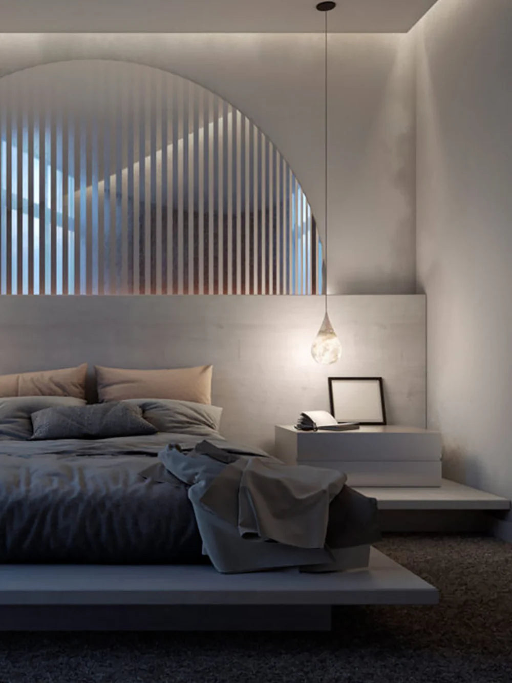 Alabaster White Raindrop Pendant Light - Nuvé