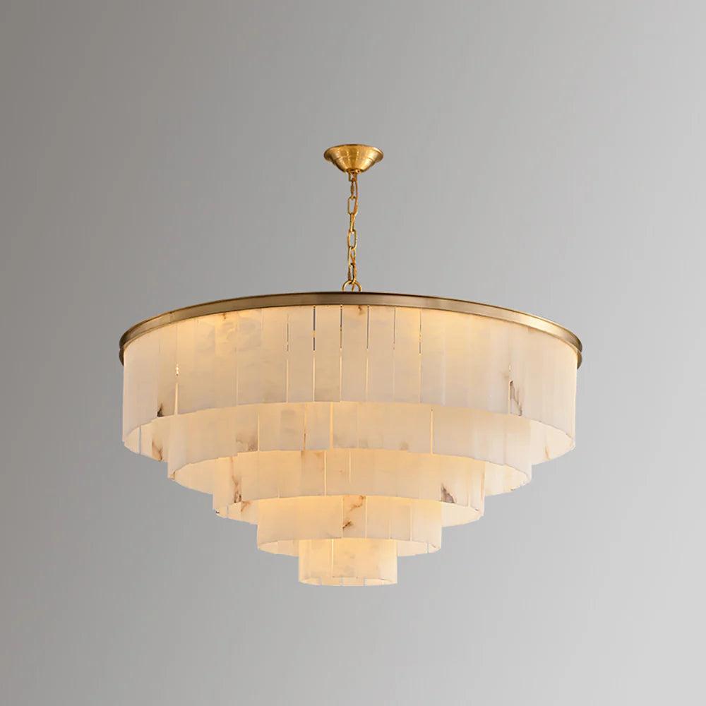 Modern Marble Tiered Chandelier - Nuvé