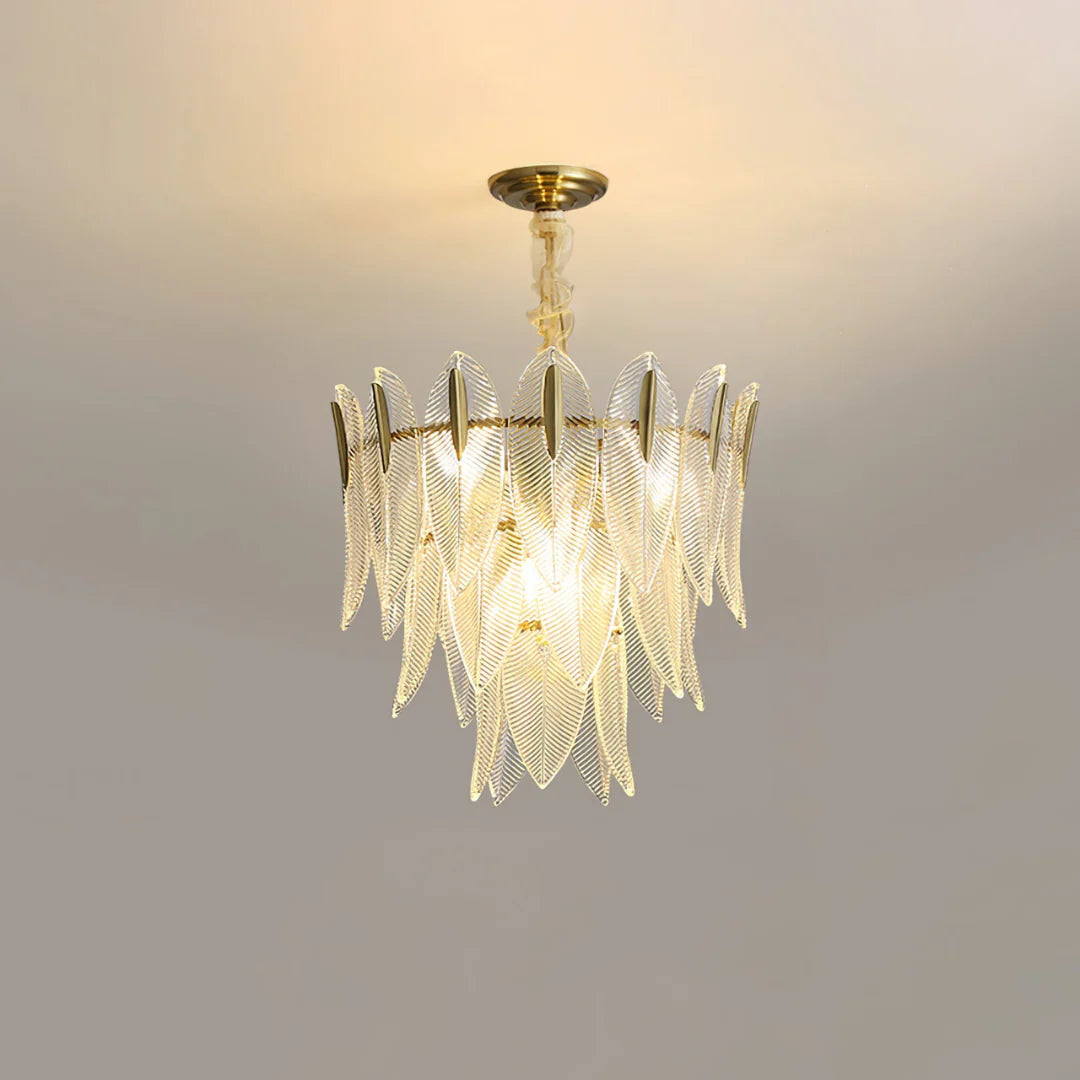 Marilyn Glass Feathers Chandelier - Nuvé