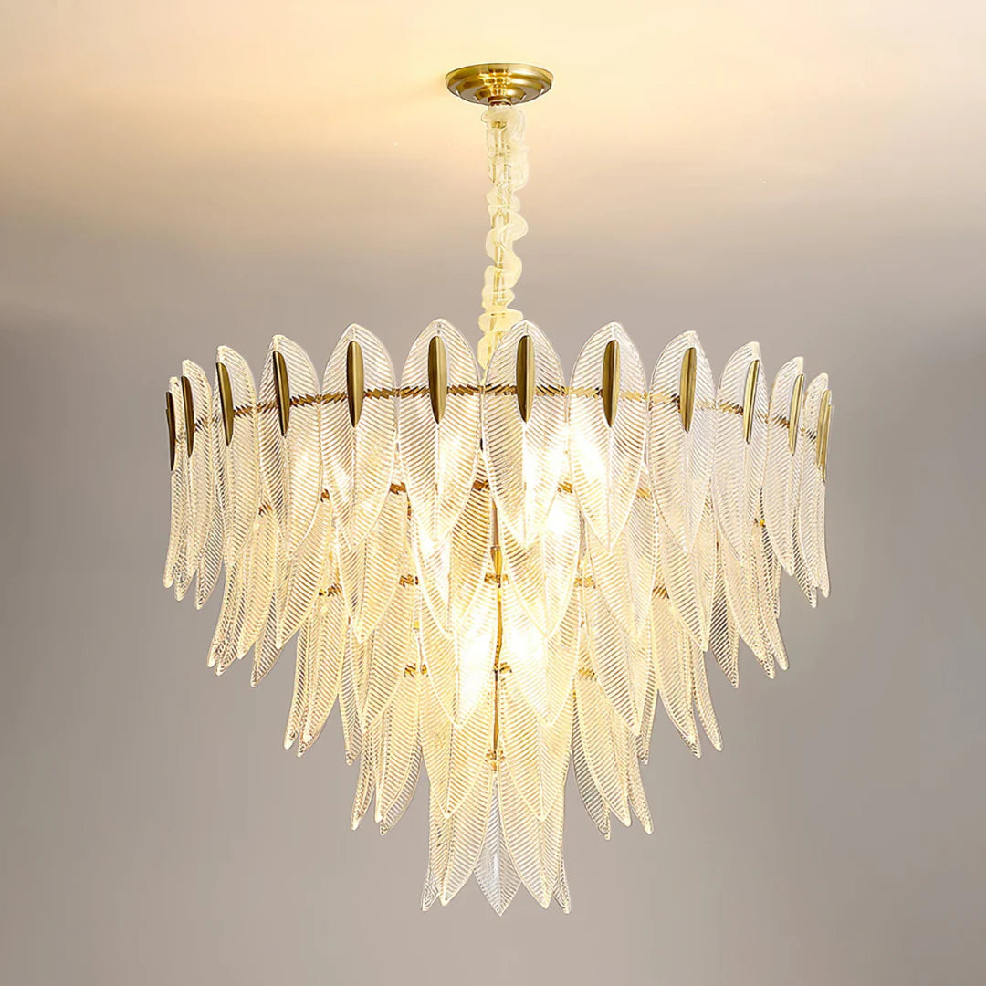 Marilyn Glass Feathers Chandelier - Nuvé