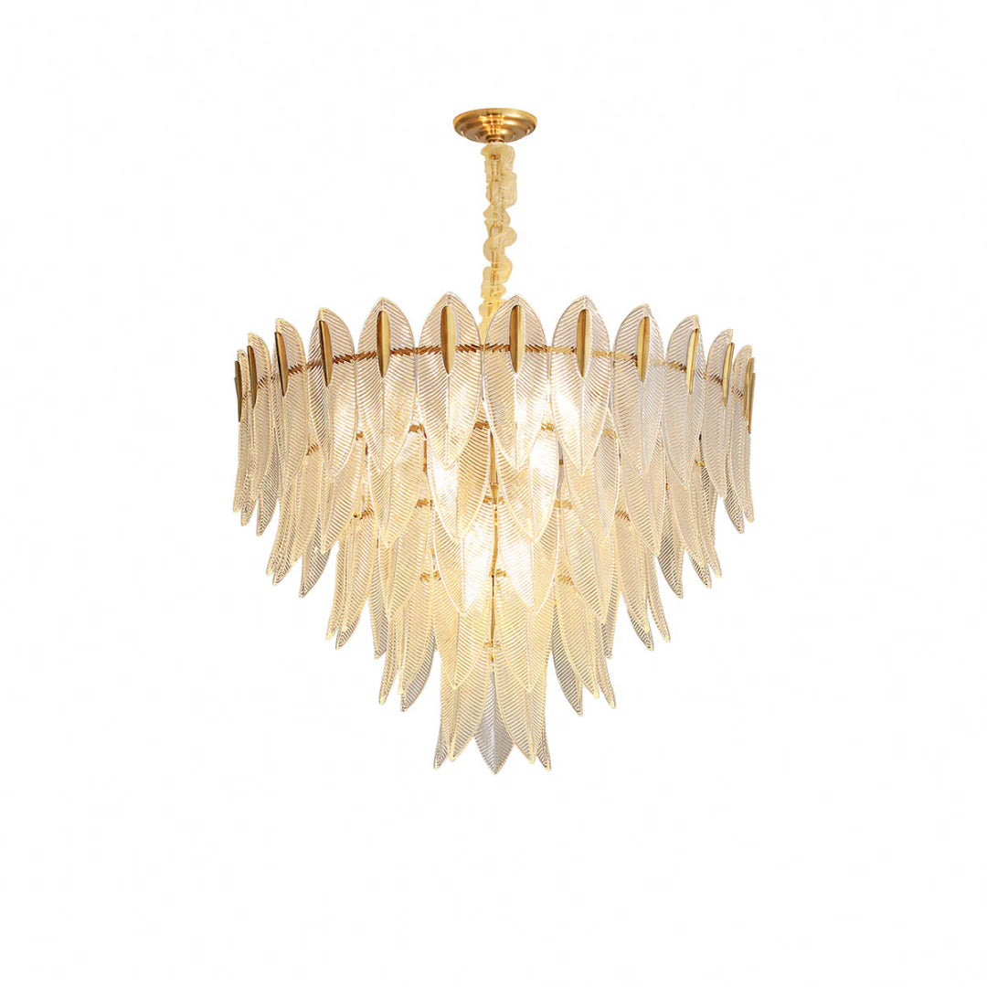 Marilyn Glass Feathers Chandelier - Nuvé
