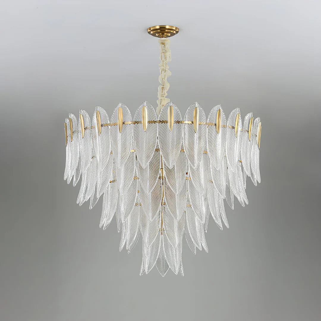 Marilyn Glass Feathers Chandelier - Nuvé