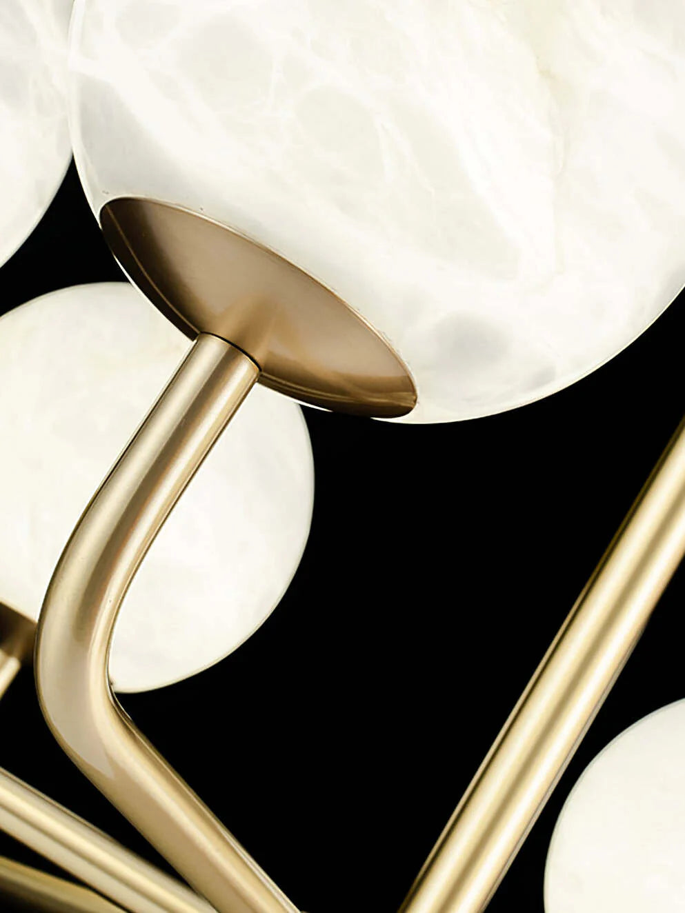 Alabaster Maytoni Erich Brass Chandelier - Nuvé