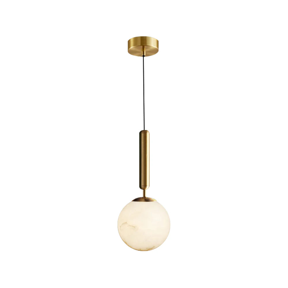 Bosso Brass Alabaster Pendant Lamp - Nuvé
