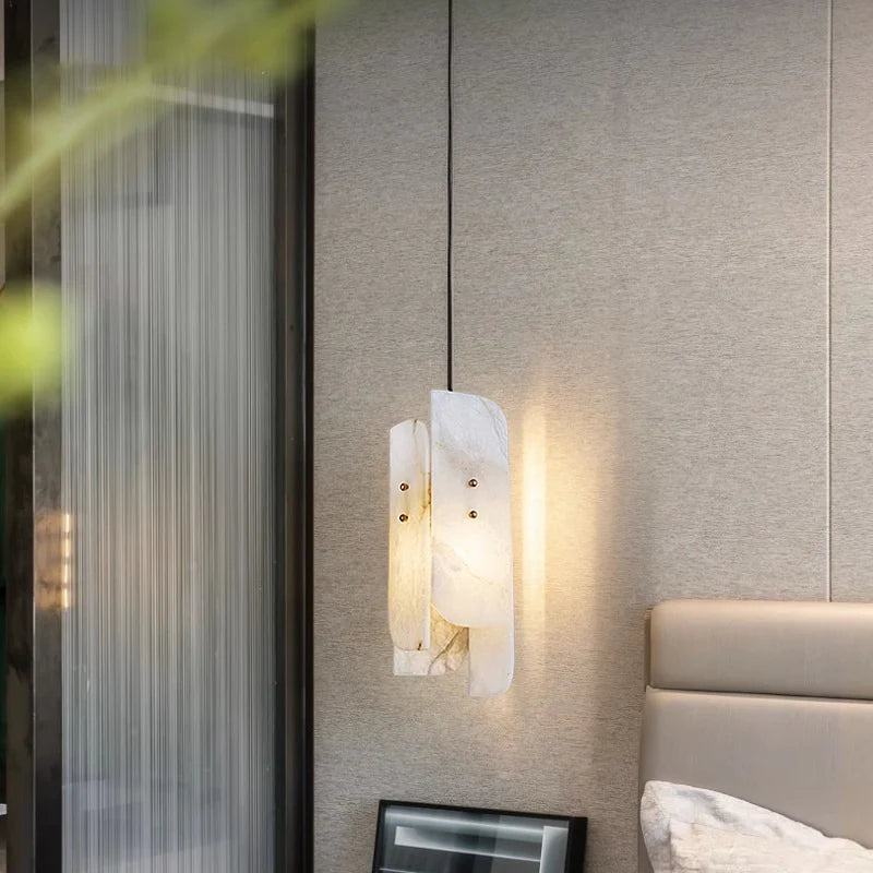 Megalith Mini Alabaster Pendant Light - Nuvé
