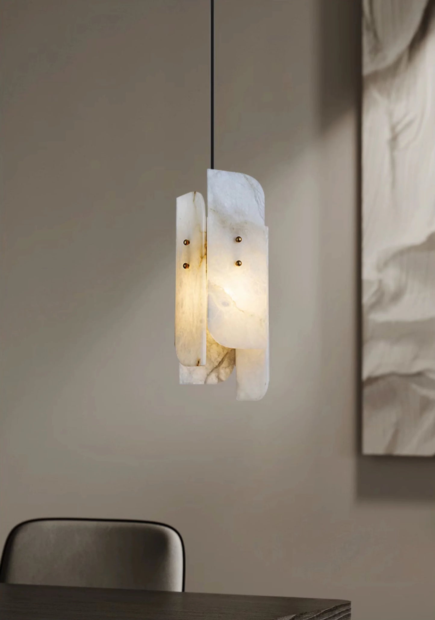 Megalith Mini Alabaster Pendant Light - Nuvé