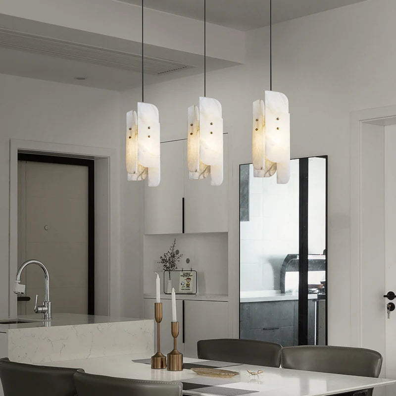 Megalith Mini Alabaster Pendant Light - Nuvé