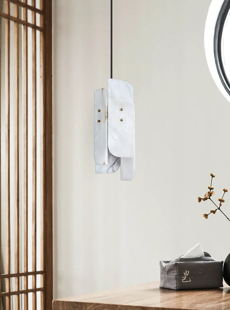 Megalith Mini Alabaster Pendant Light - Nuvé