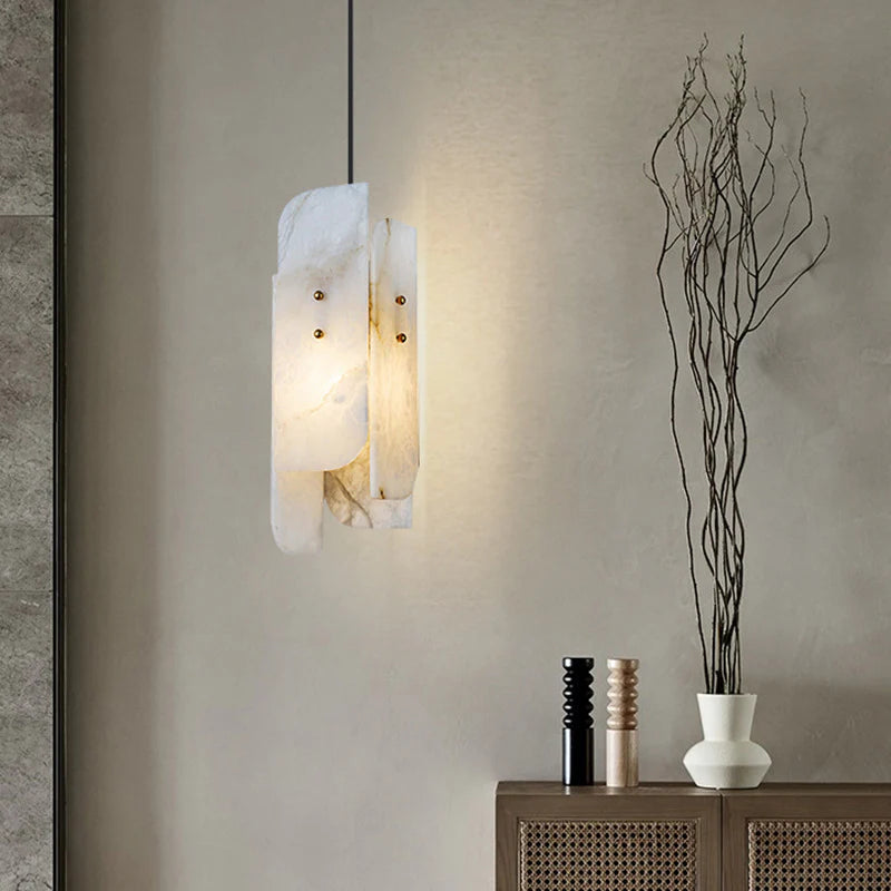 Megalith Mini Alabaster Pendant Light - Nuvé