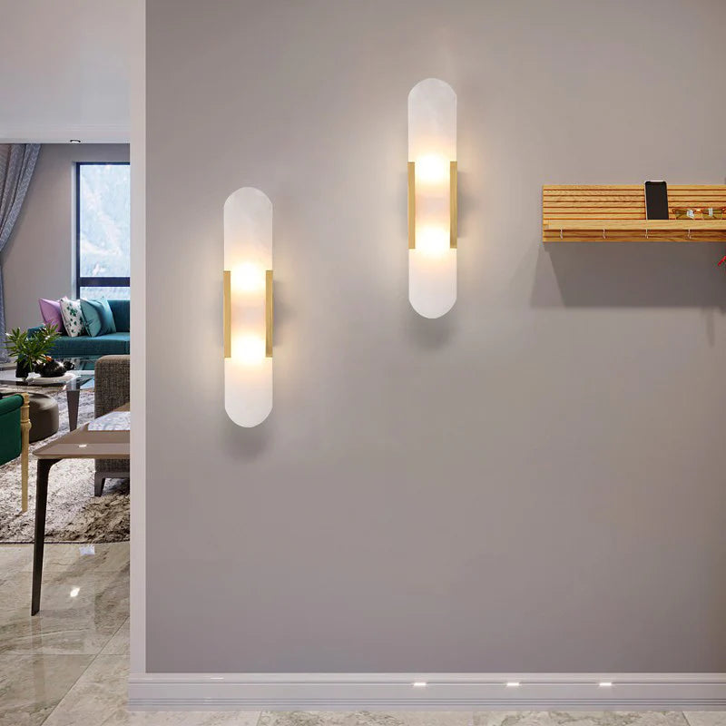 Melange Elongated Alabaster Wall Lamp - Nuvé