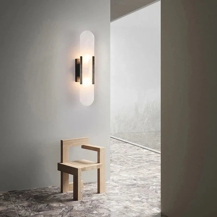 Melange Elongated Alabaster Wall Lamp - Nuvé