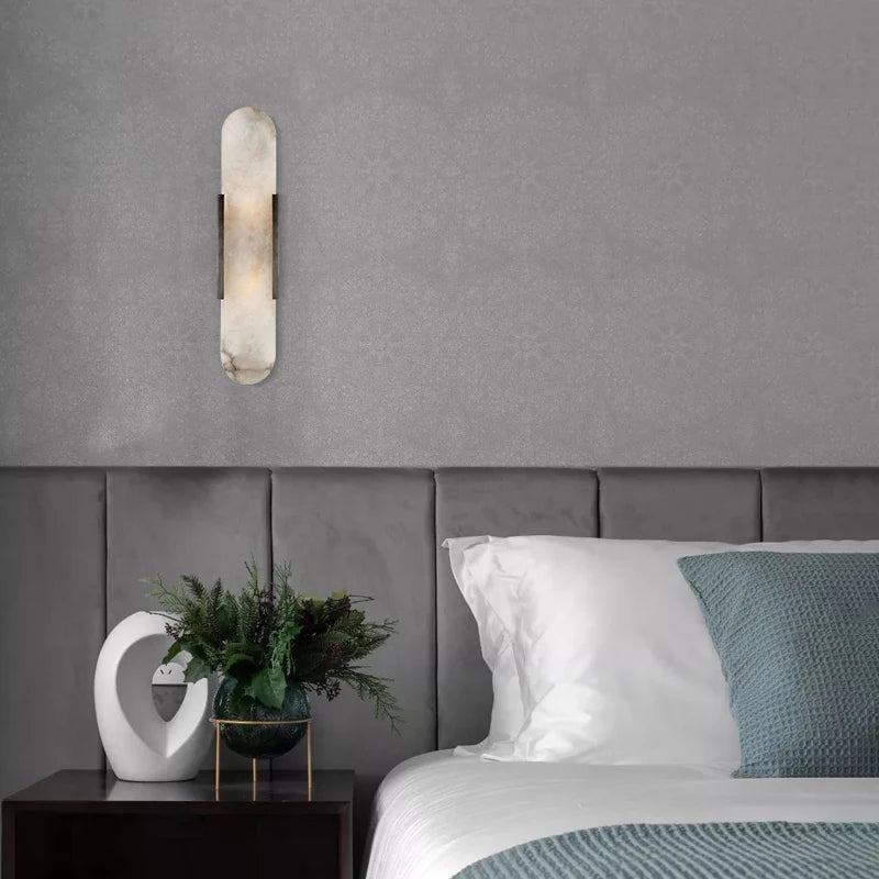 Melange Elongated Alabaster Wall Lamp - Nuvé