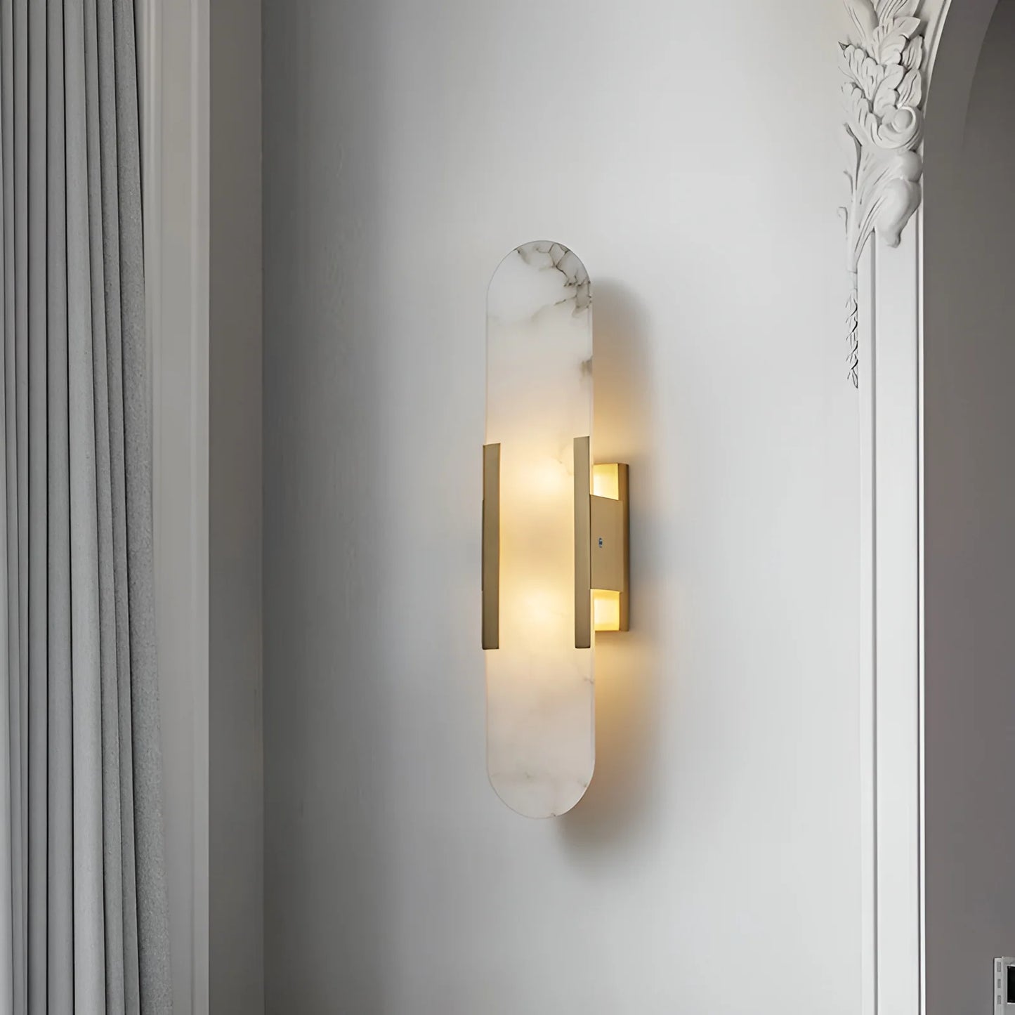 Melange Elongated Alabaster Wall Lamp - Nuvé
