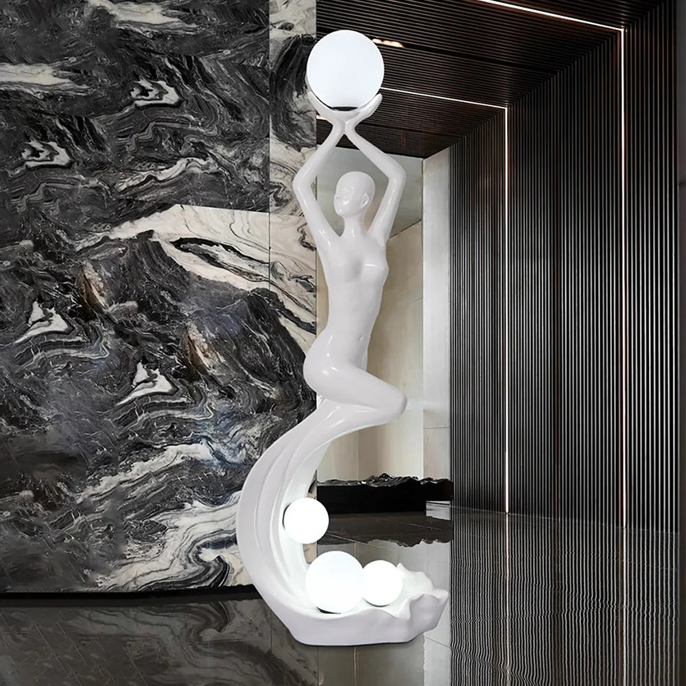 Mermaid Art Sculpture Floor Lamp - Nuvé