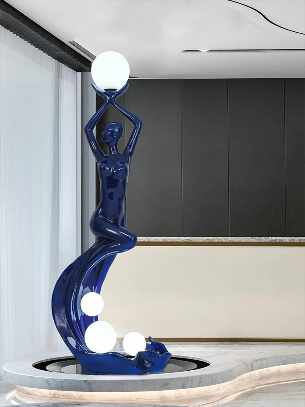 Mermaid Art Sculpture Floor Lamp - Nuvé