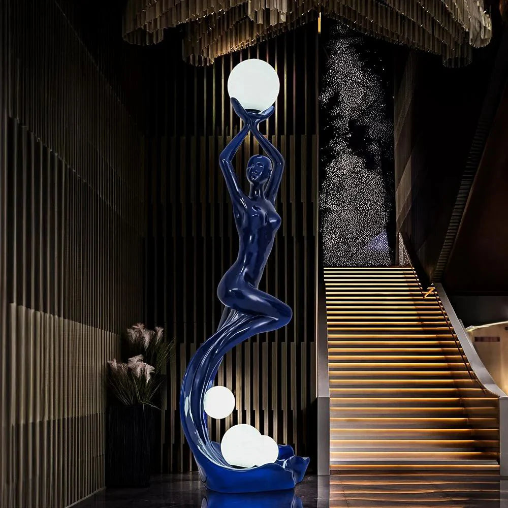 Mermaid Art Sculpture Floor Lamp - Nuvé