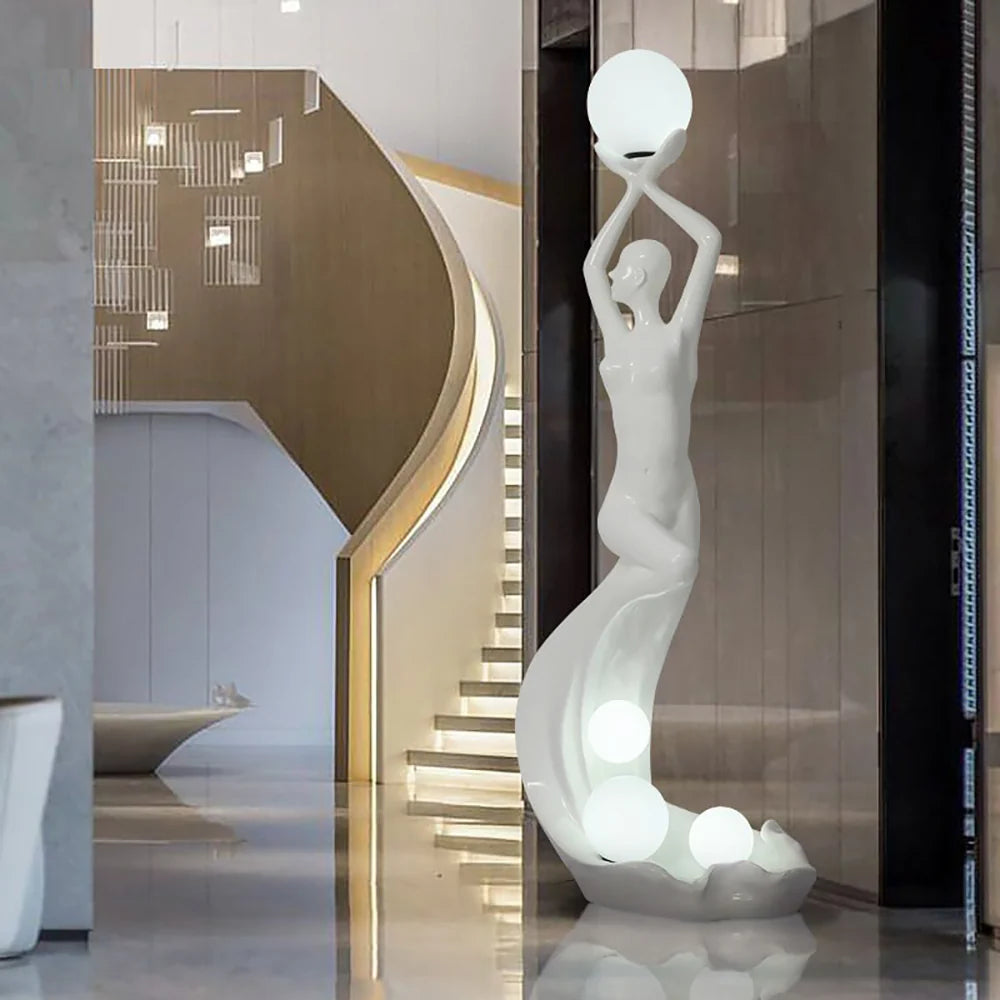 Mermaid Art Sculpture Floor Lamp - Nuvé