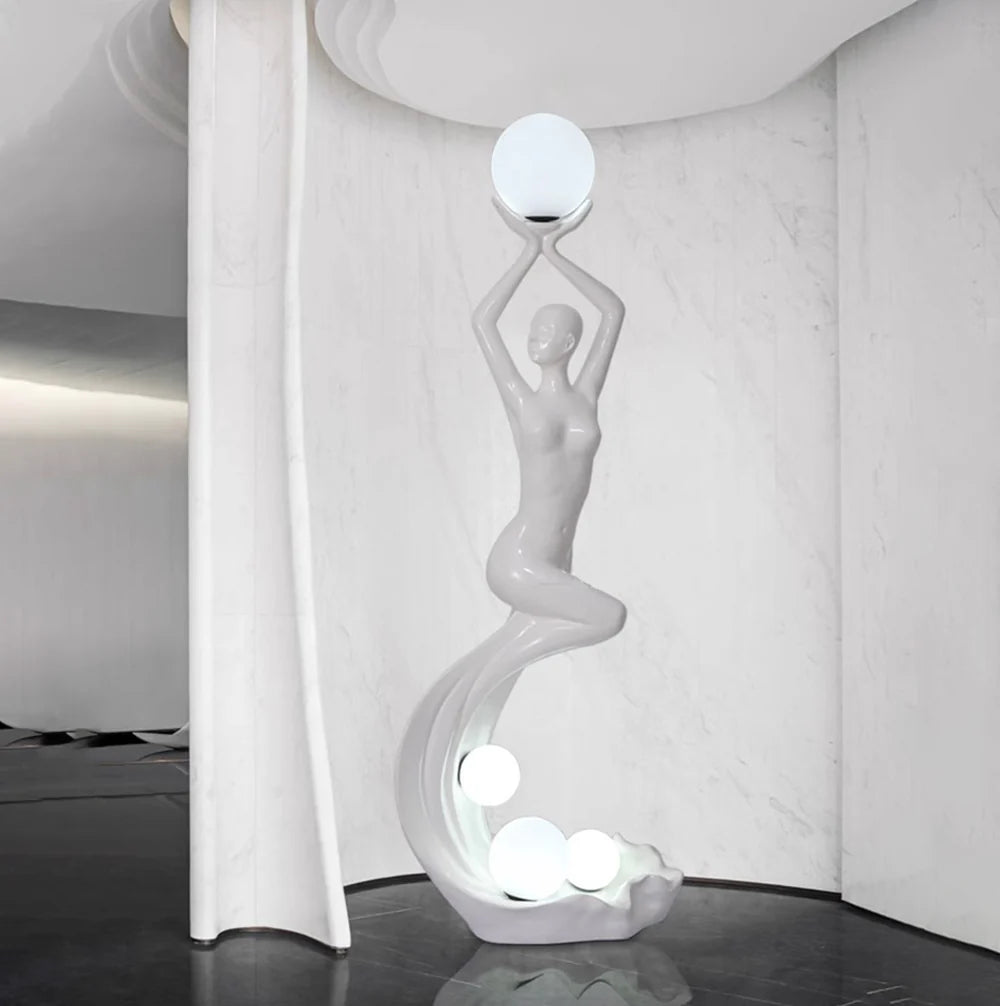 Mermaid Art Sculpture Floor Lamp - Nuvé